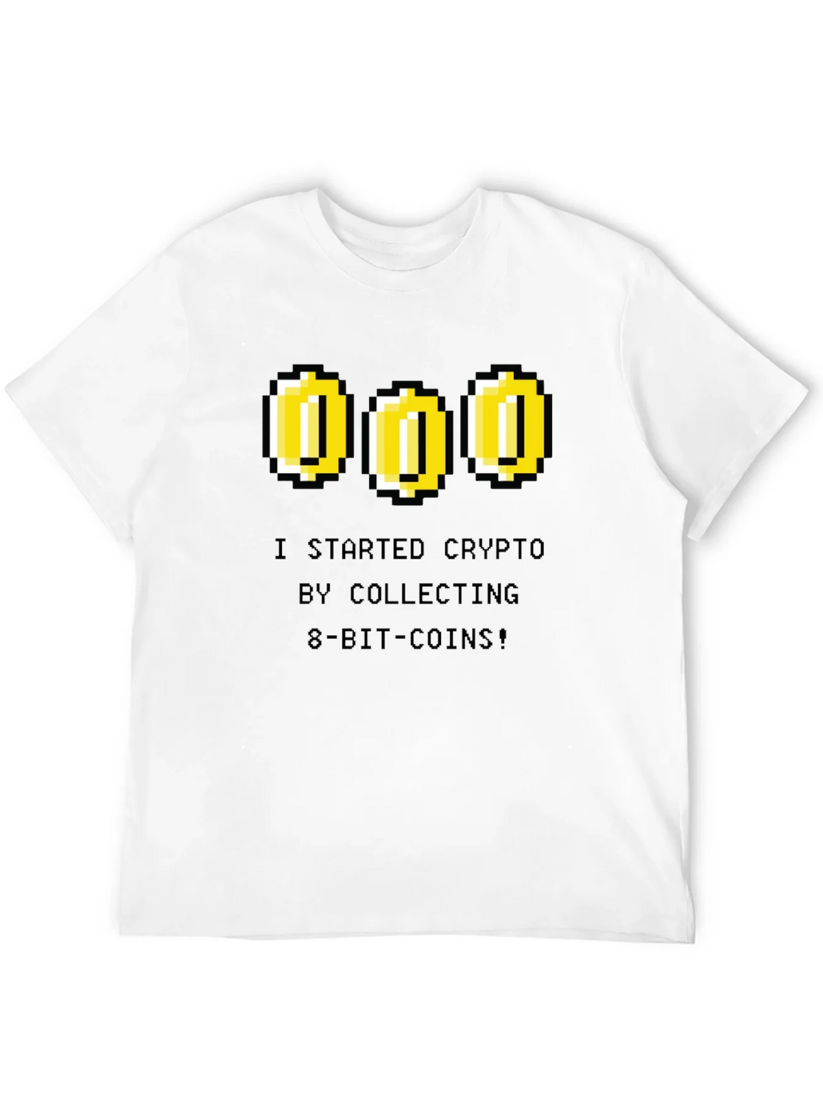 Crypto 8-Bit Coin Black T-Shirt product image 10