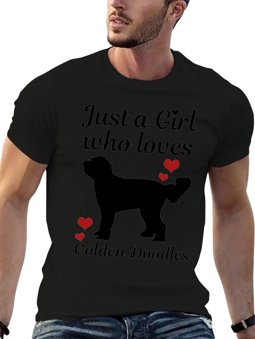 Girl Who Loves Golden Doodles T-Shirt product image 6