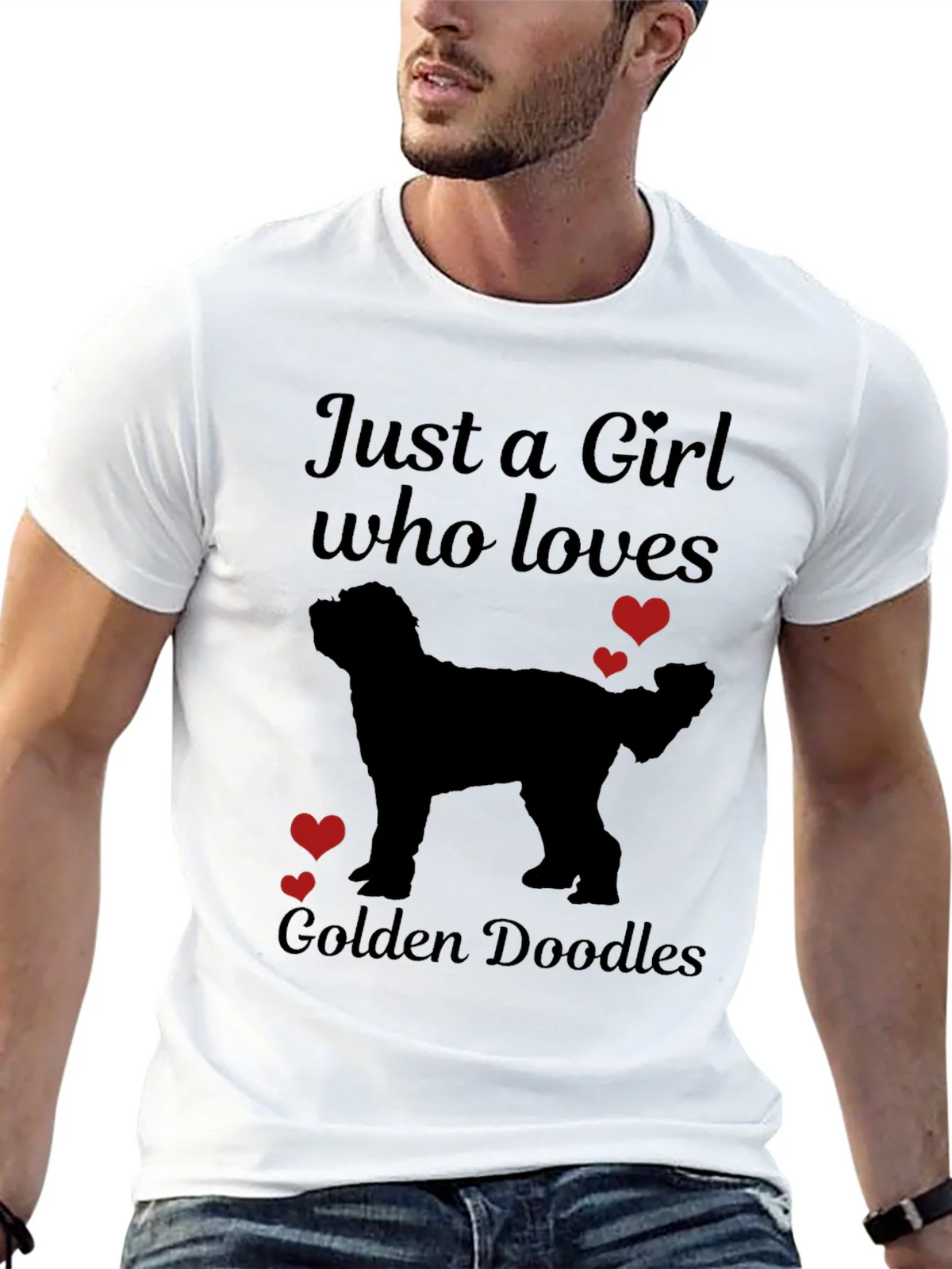 Girl Who Loves Golden Doodles T-Shirt product image 12