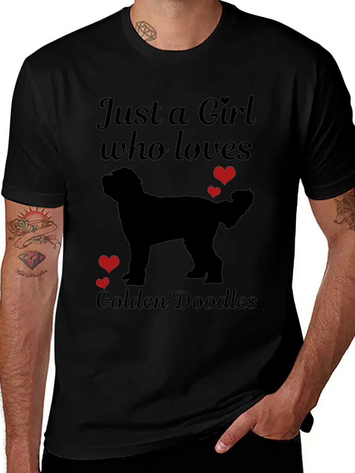 Girl Who Loves Golden Doodles T-Shirt product image 1