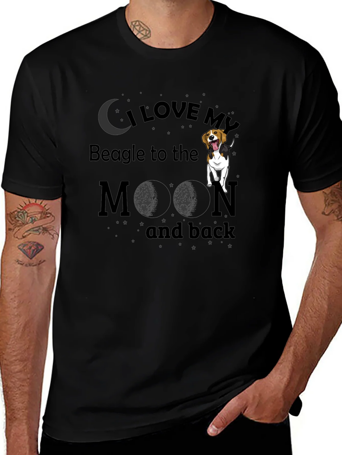 I Love My Beagle To The Moon And Back T-Shirt product image 1