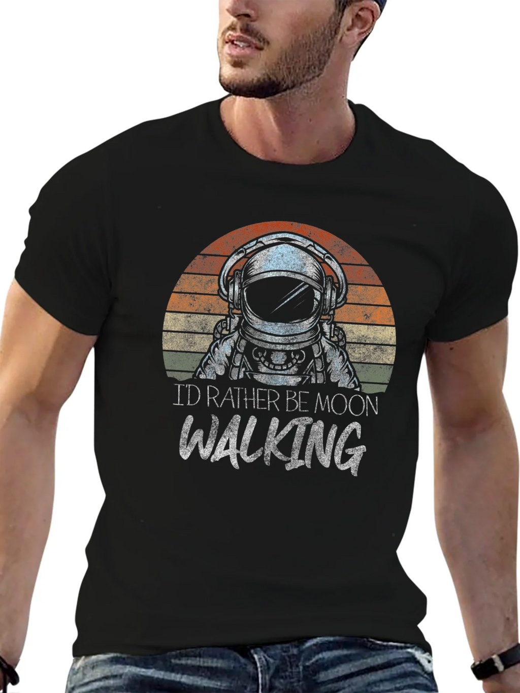 Astronaut Moonwalking Graphic Tee - Retro Style product image 6