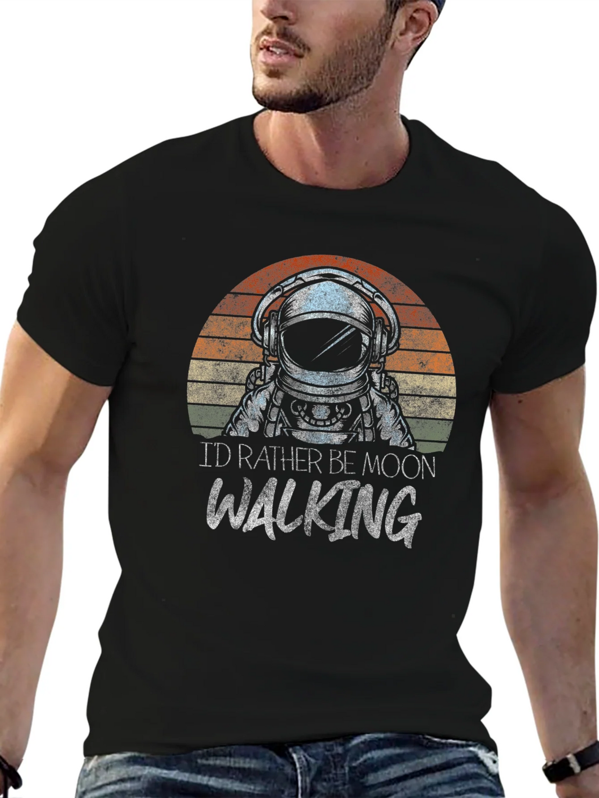 Astronaut Moonwalking Graphic Tee - Retro Style product image 6