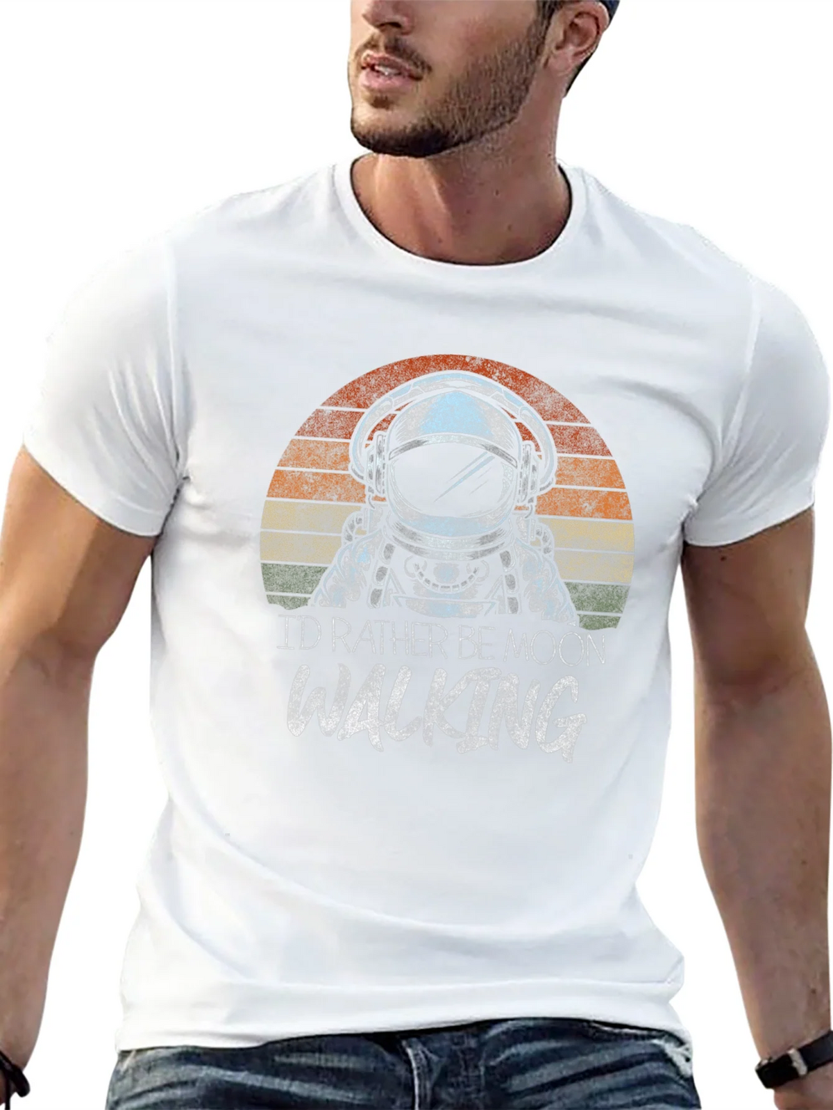 Astronaut Moonwalking Graphic Tee - Retro Style product image 12