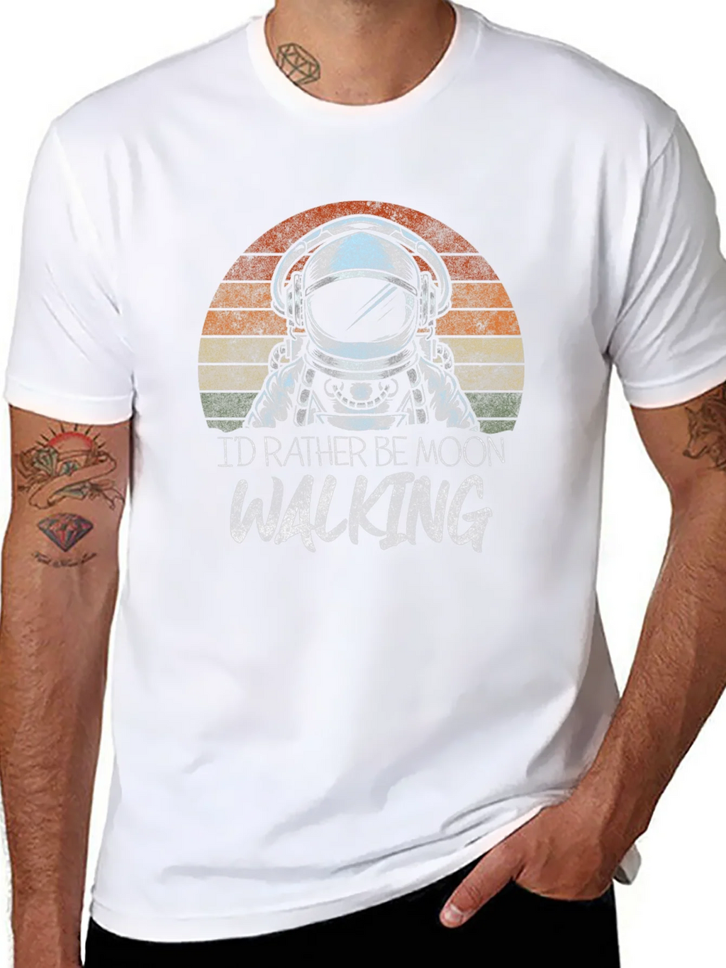 Astronaut Moonwalking Graphic Tee - Retro Style product image 7