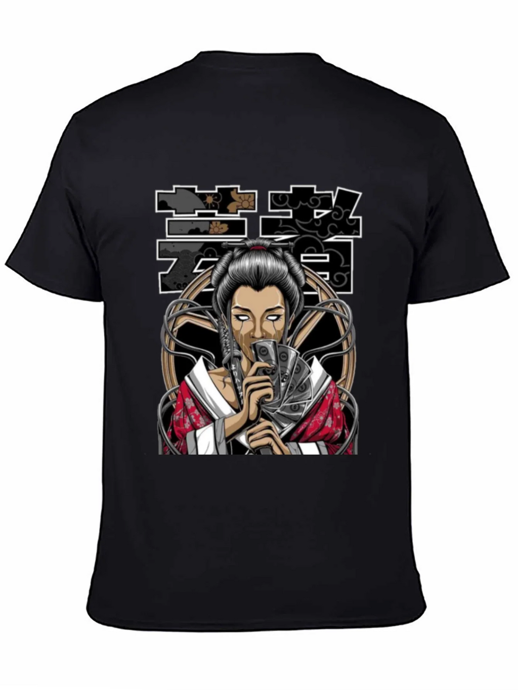 Geisha Art Black T-Shirt product image 4