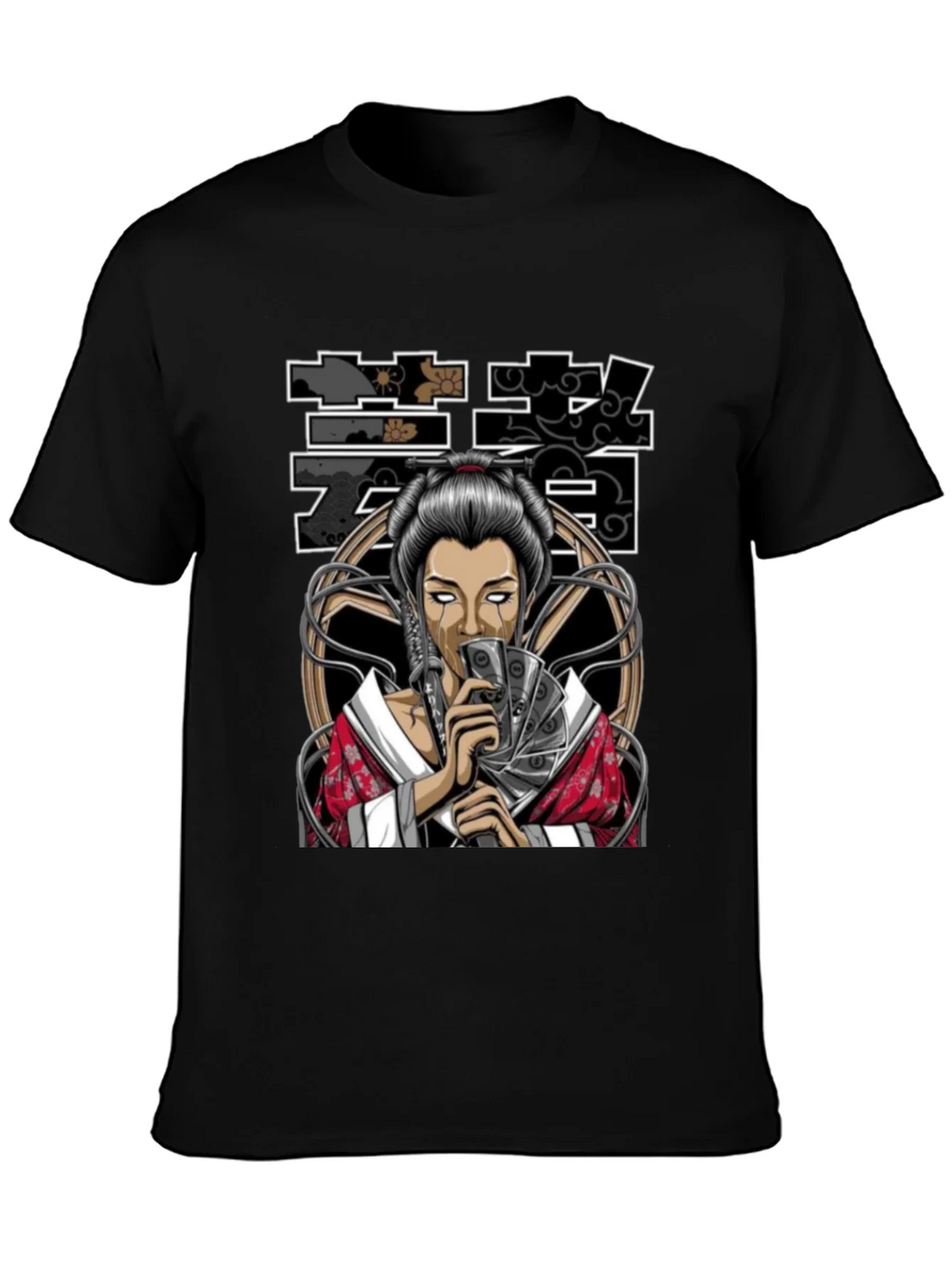 Geisha Art Black T-Shirt product image 3