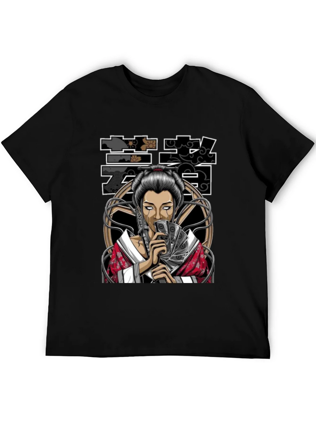 Geisha Art Black T-Shirt product image 5