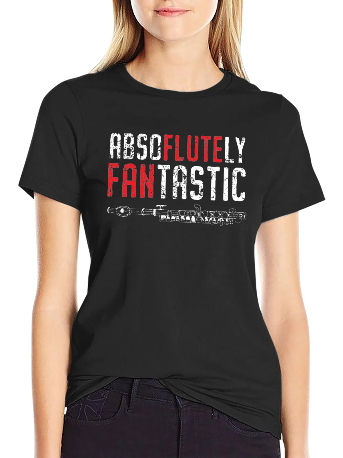 Absolutley Fantastic Flute Player Black Tee product image 1