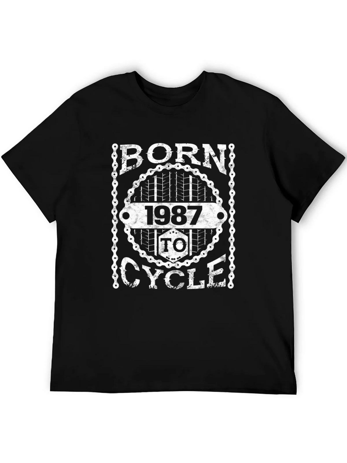 Born 1987 to Cycle Black Graphic T-Shirt product image 5