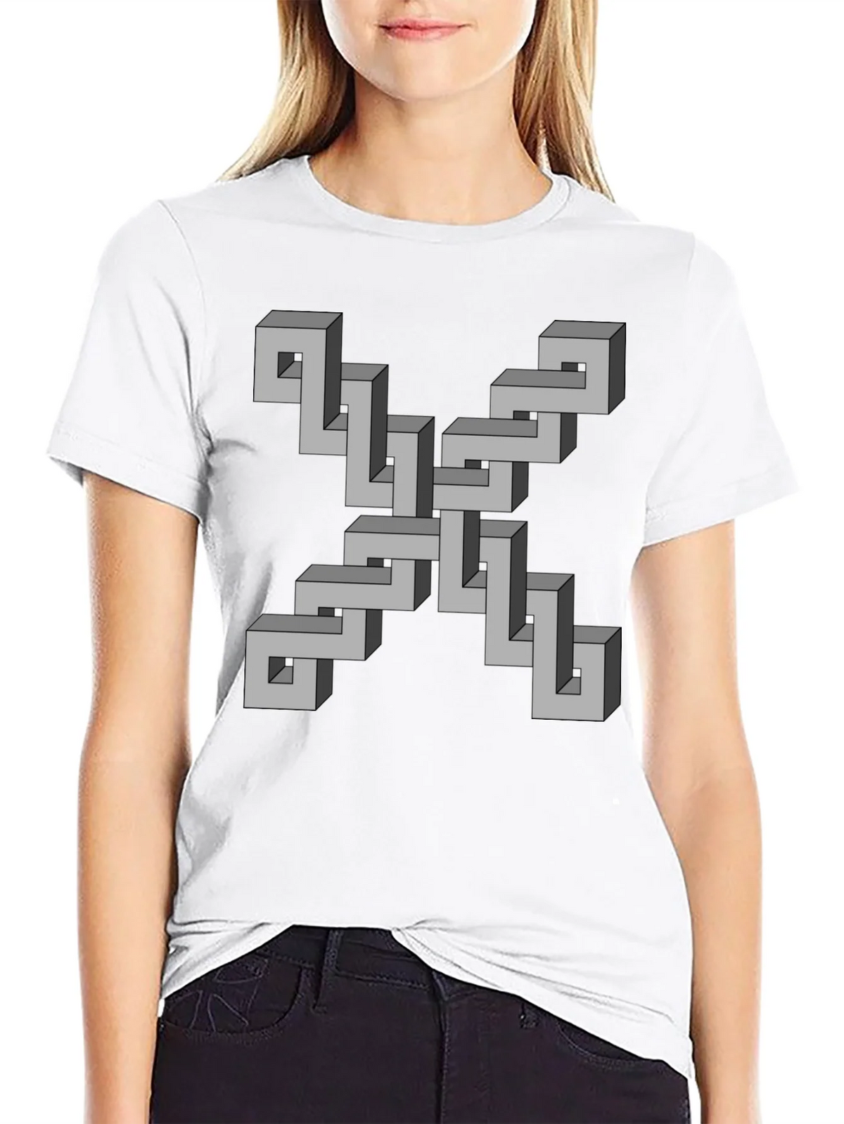 Optical Illusion Geometric T-Shirt product image 2