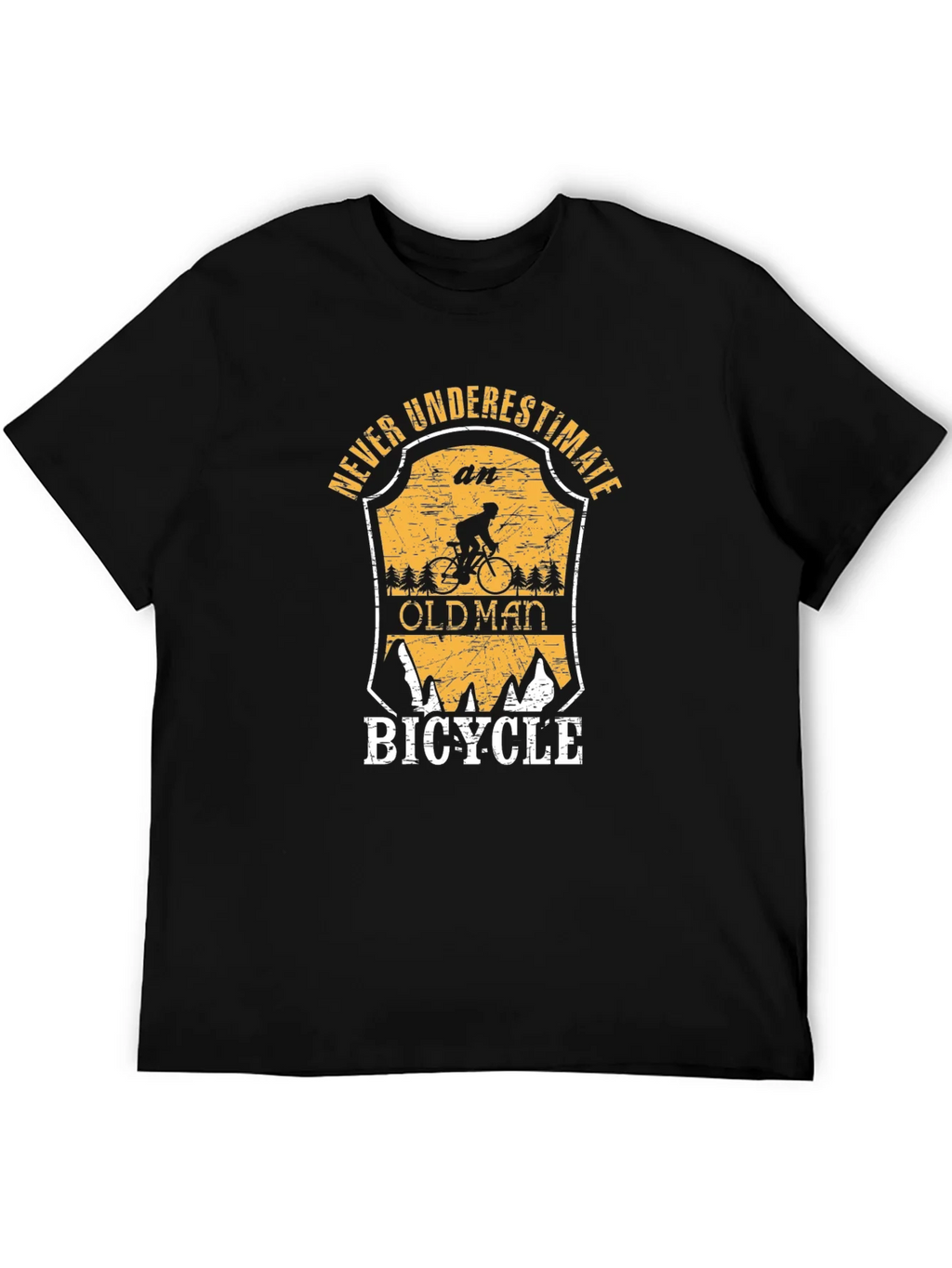 Never Underestimate an Old Man Bicycle T-Shirt product image 5