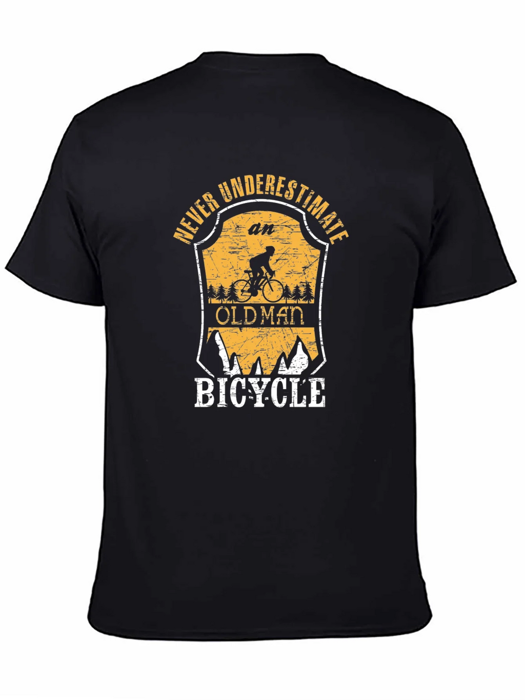 Never Underestimate an Old Man Bicycle T-Shirt product image 4