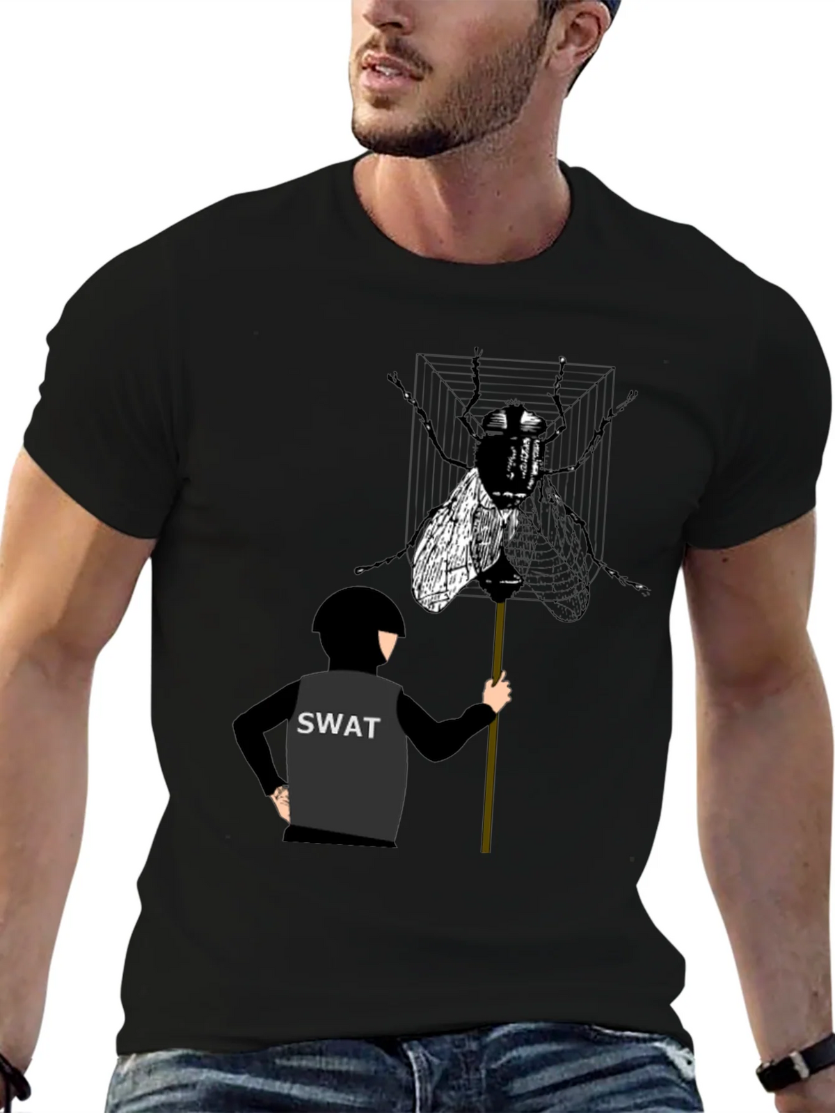 SWAT Team Fly T-Shirt - Unique Graphic Tee product image 4