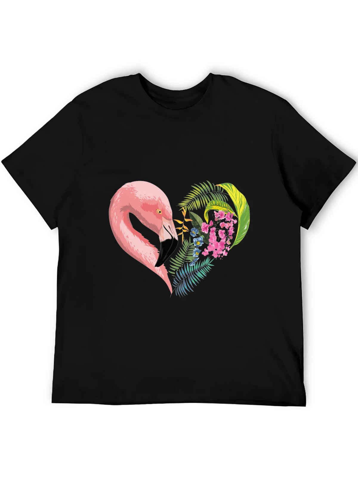 Flamingo Heart Graphic Tee - Black product image 5