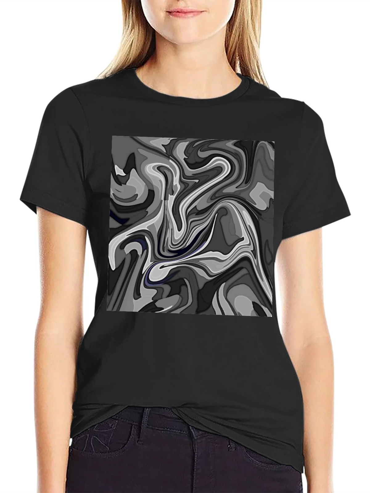 Abstract Swirl Graphic T-Shirt product image 2