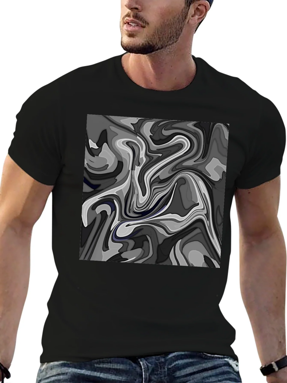 Abstract Swirl Graphic T-Shirt product image 6