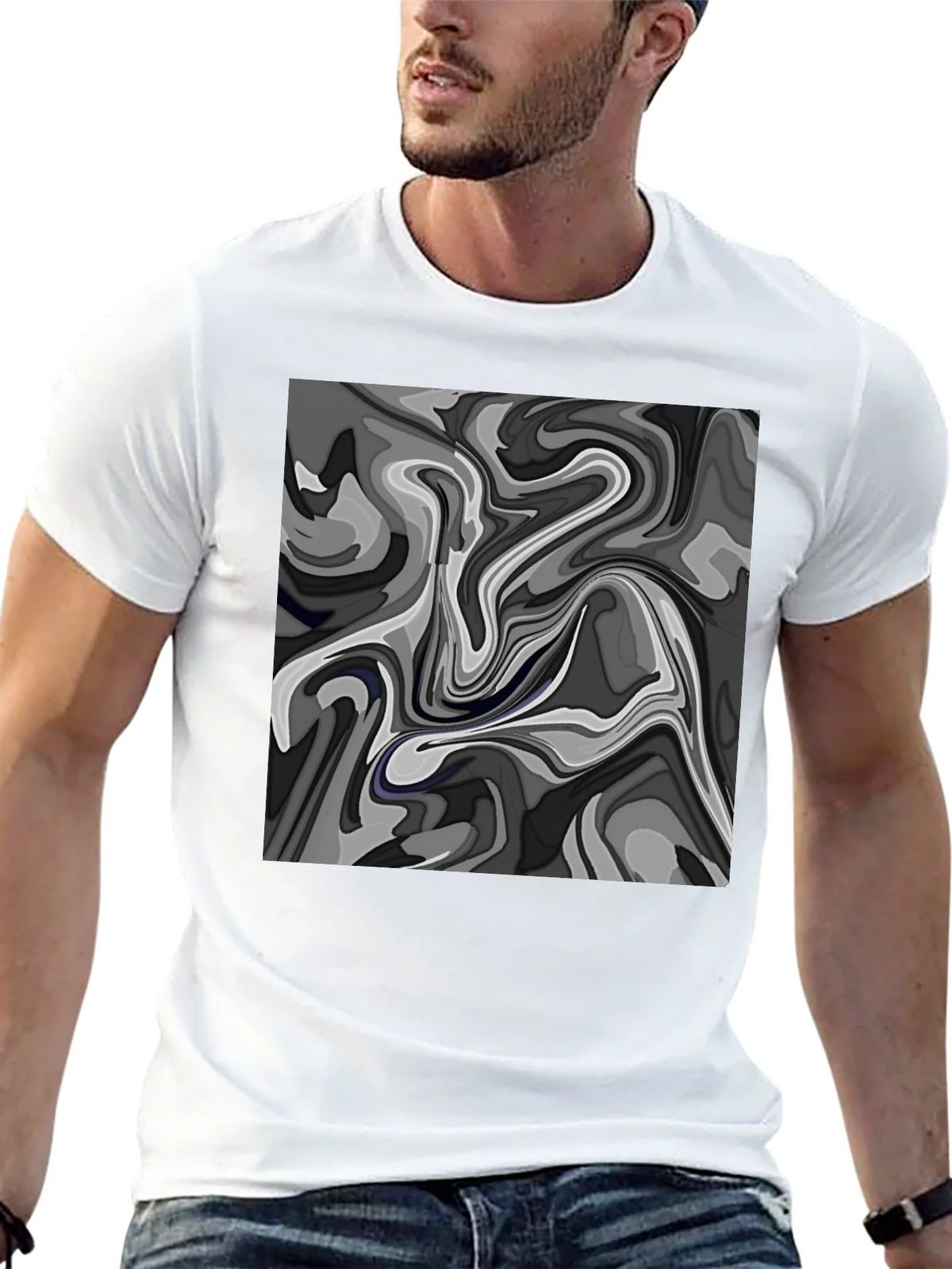 Abstract Swirl Graphic T-Shirt product image 12