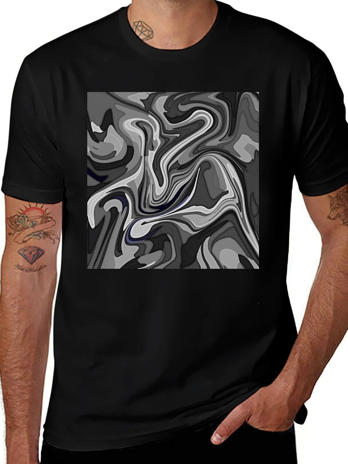 Abstract Swirl Graphic T-Shirt product image 1