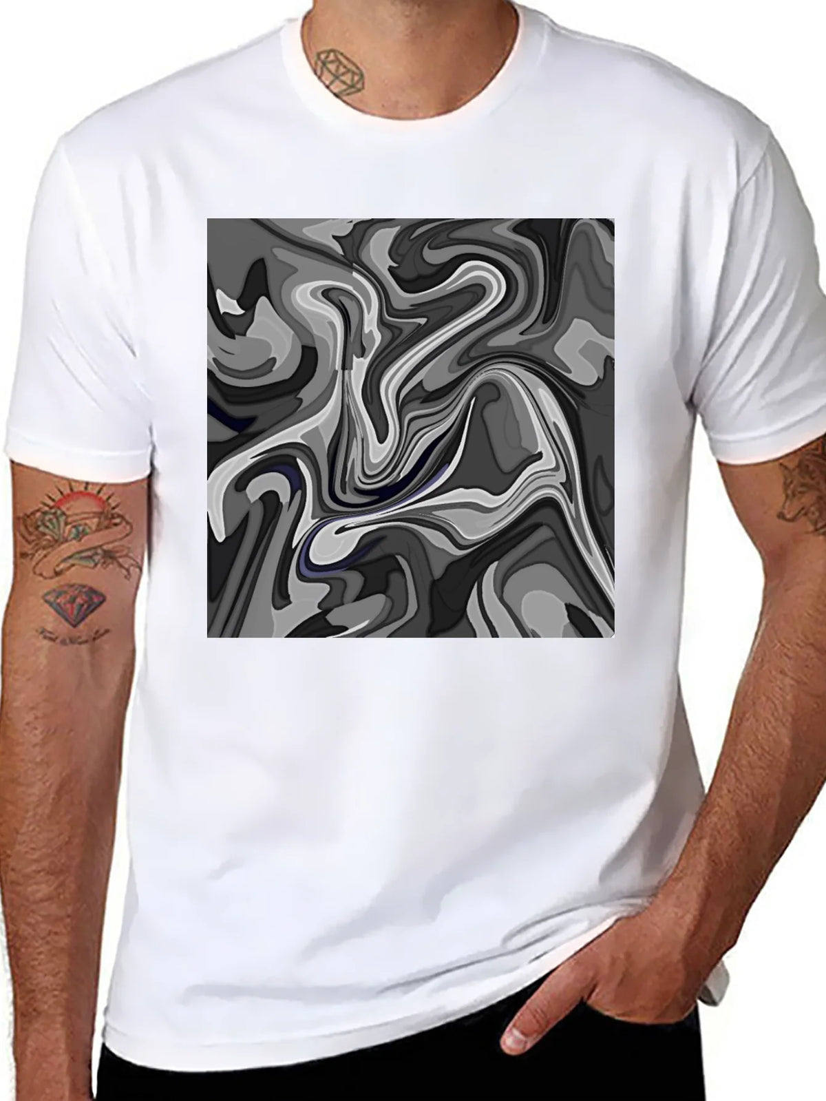 Abstract Swirl Graphic T-Shirt product image 7