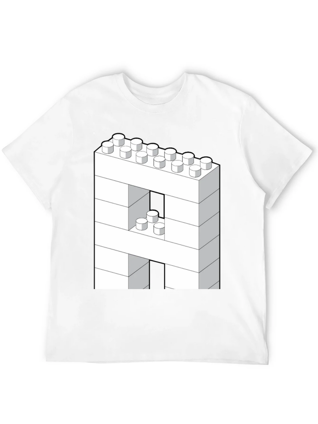 Block Letter A T-Shirt - Construction Brick Design product image 11