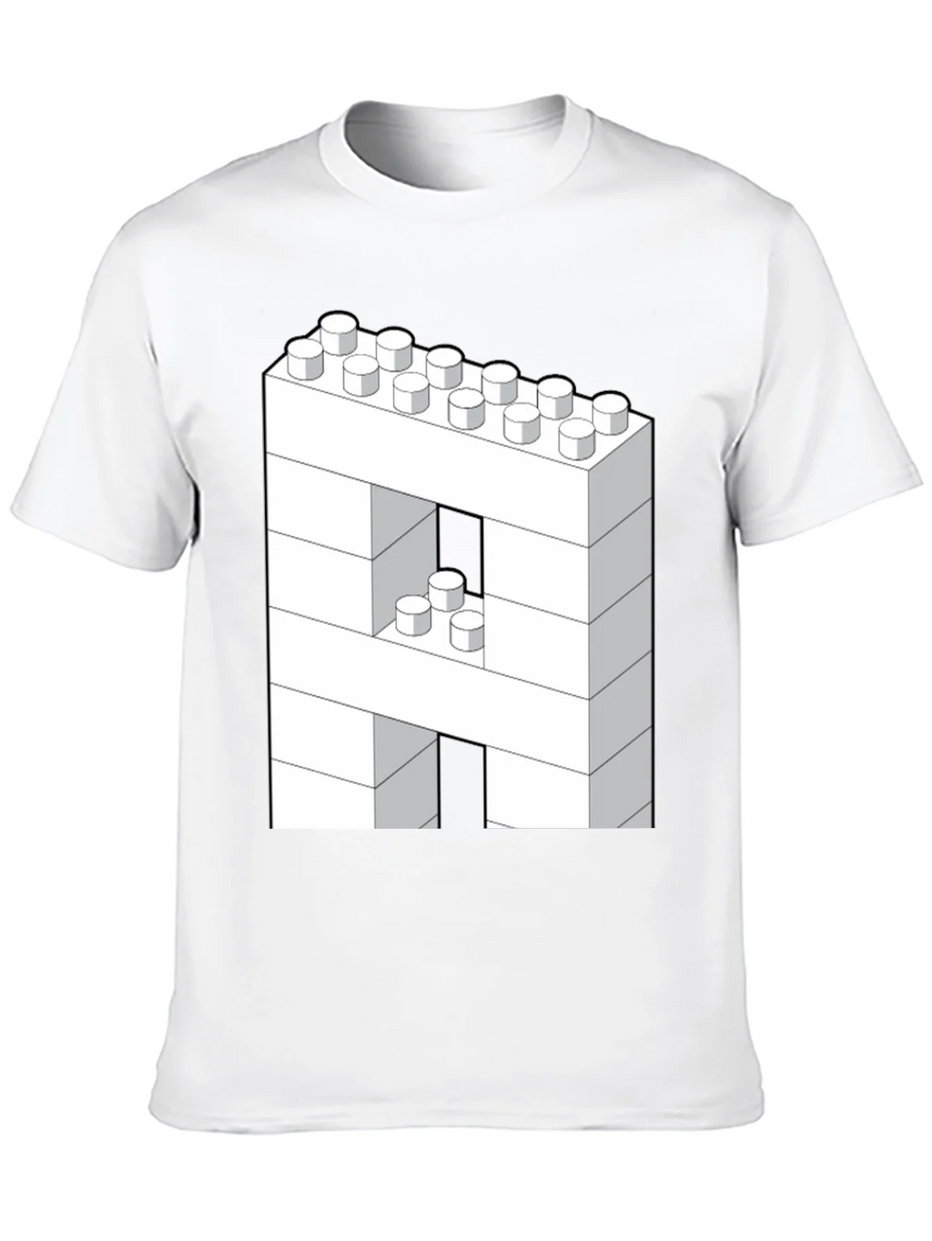 Block Letter A T-Shirt - Construction Brick Design product image 9