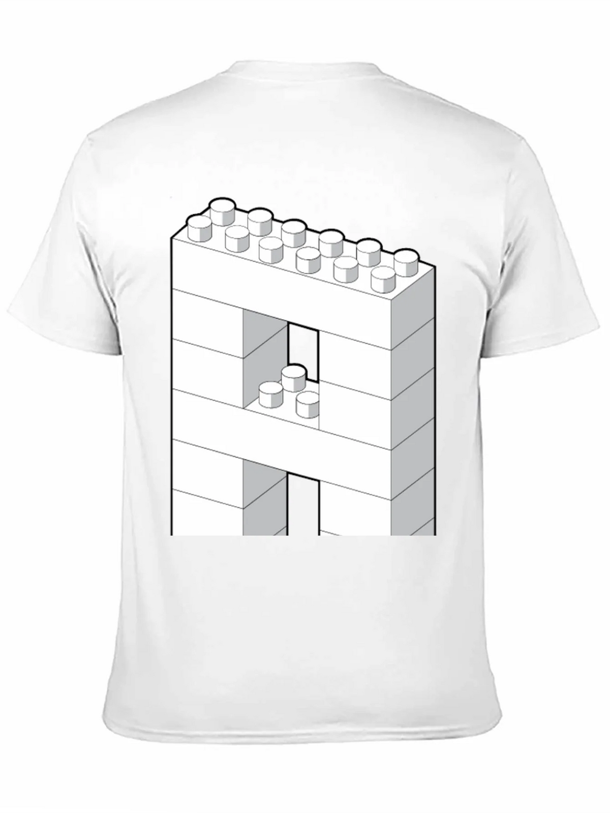 Block Letter A T-Shirt - Construction Brick Design product image 10