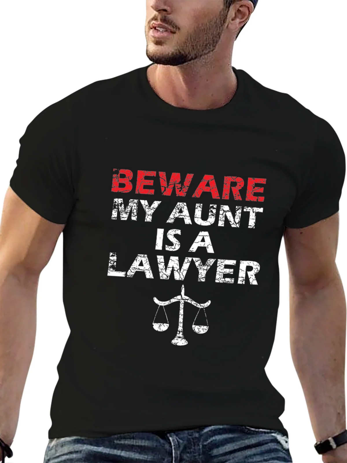 Beware My Aunt Is A Lawyer T-Shirt product image 3