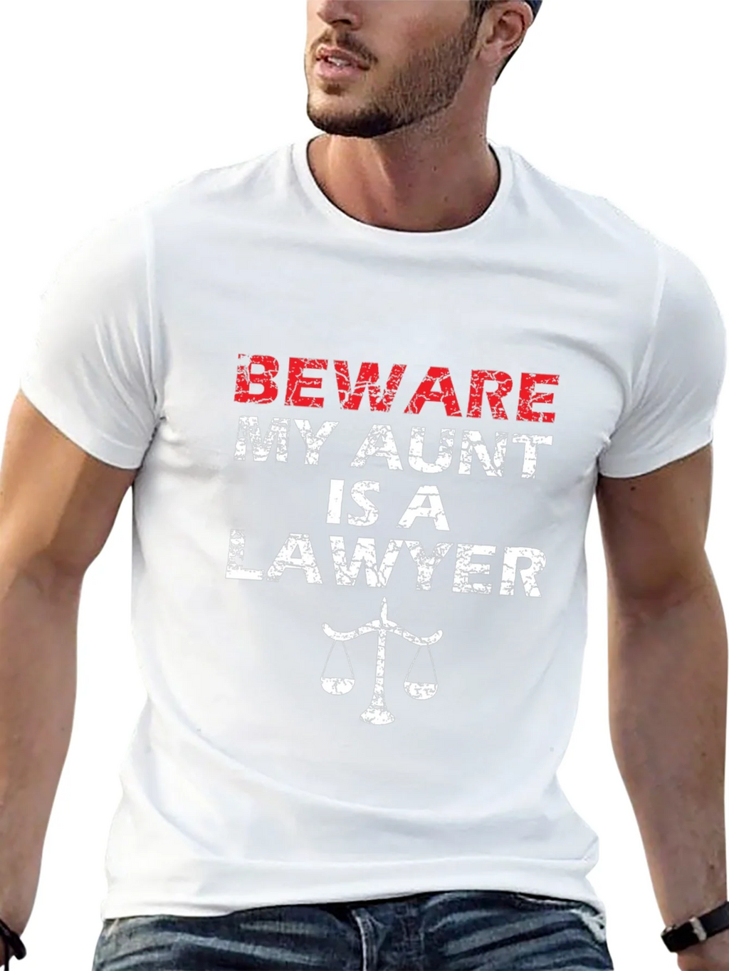Beware My Aunt Is A Lawyer T-Shirt product image 6