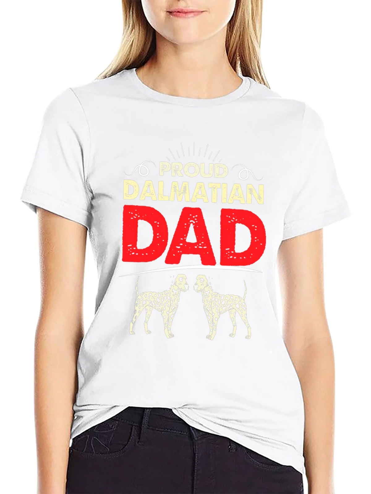 Proud Dalmatian Dad Black T-Shirt product image 4