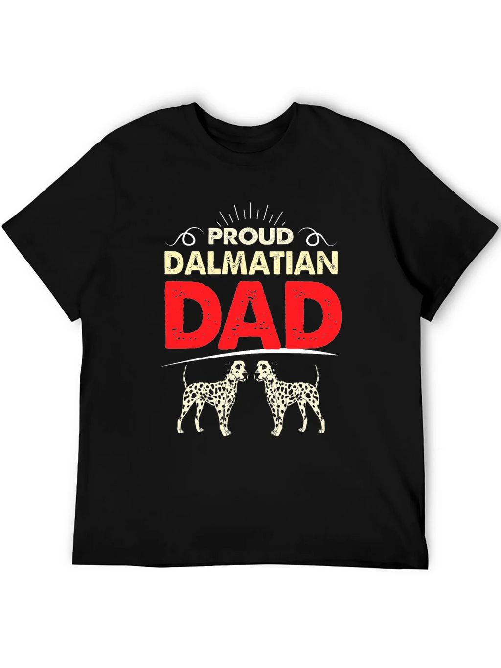 Proud Dalmatian Dad Black T-Shirt product image 3