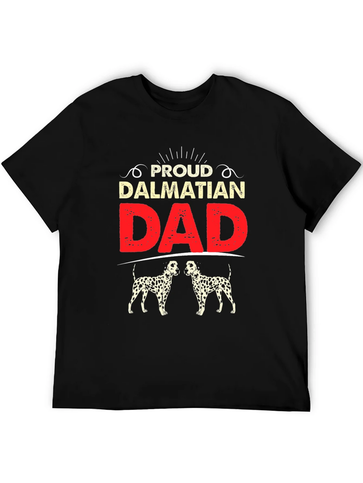 Proud Dalmatian Dad Black T-Shirt product image 3