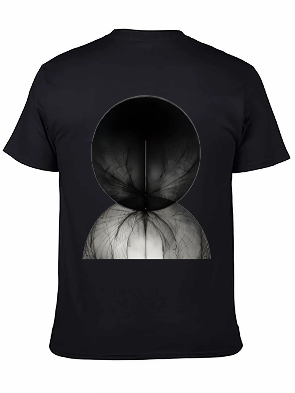 Abstract Spherical Design Tee - Modern Black T-Shirt product image 4