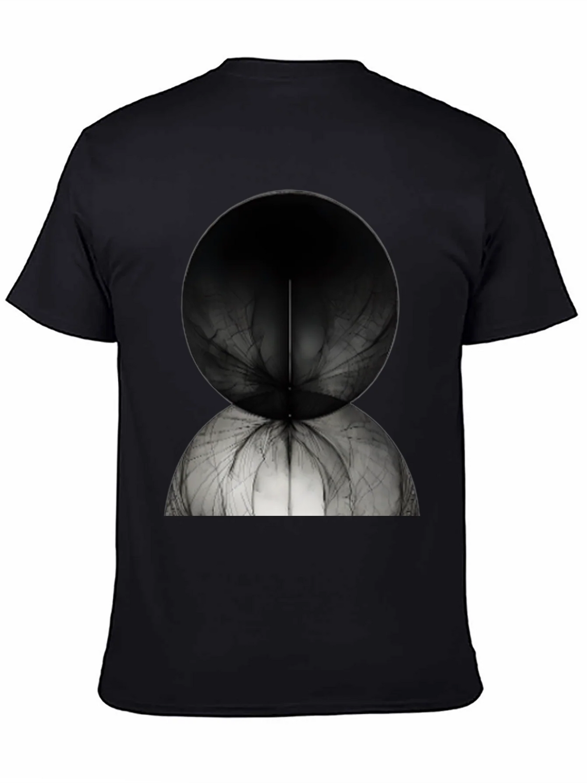 Abstract Spherical Design Tee - Modern Black T-Shirt product image 4