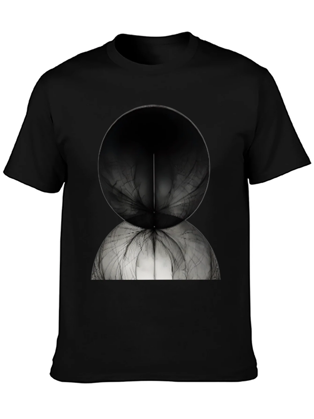 Abstract Spherical Design Tee - Modern Black T-Shirt product image 3