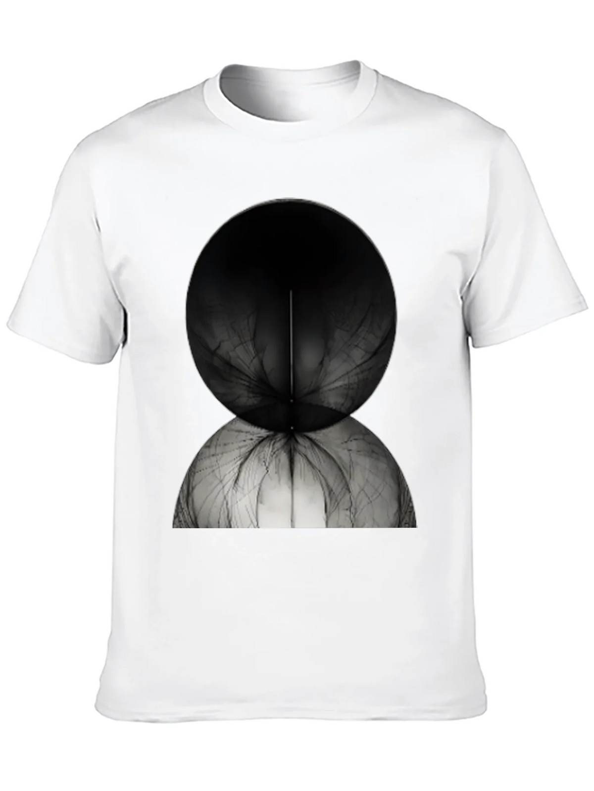 Abstract Spherical Design Tee - Modern Black T-Shirt product image 9