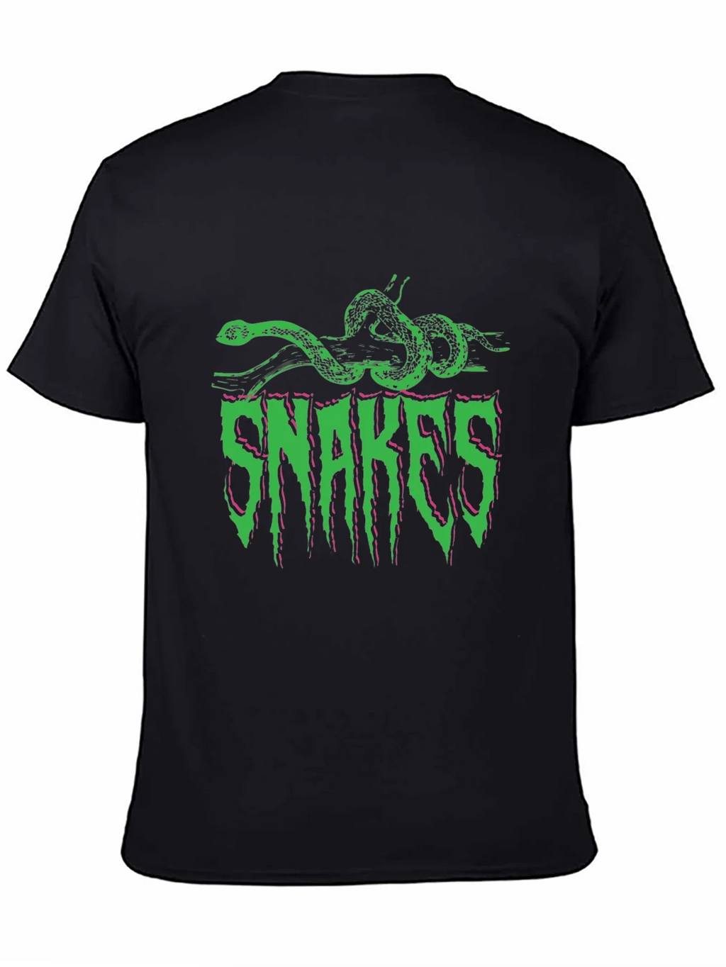 Snakes Graphic Print Black T-Shirt product image 3