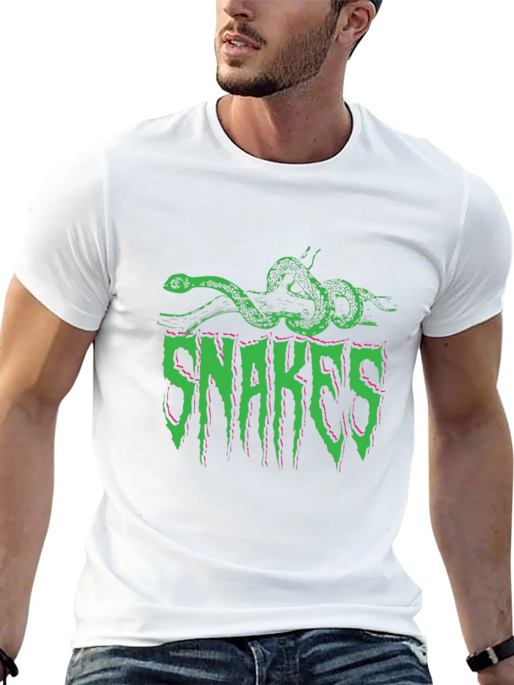 Snakes Graphic Print Black T-Shirt product image 10
