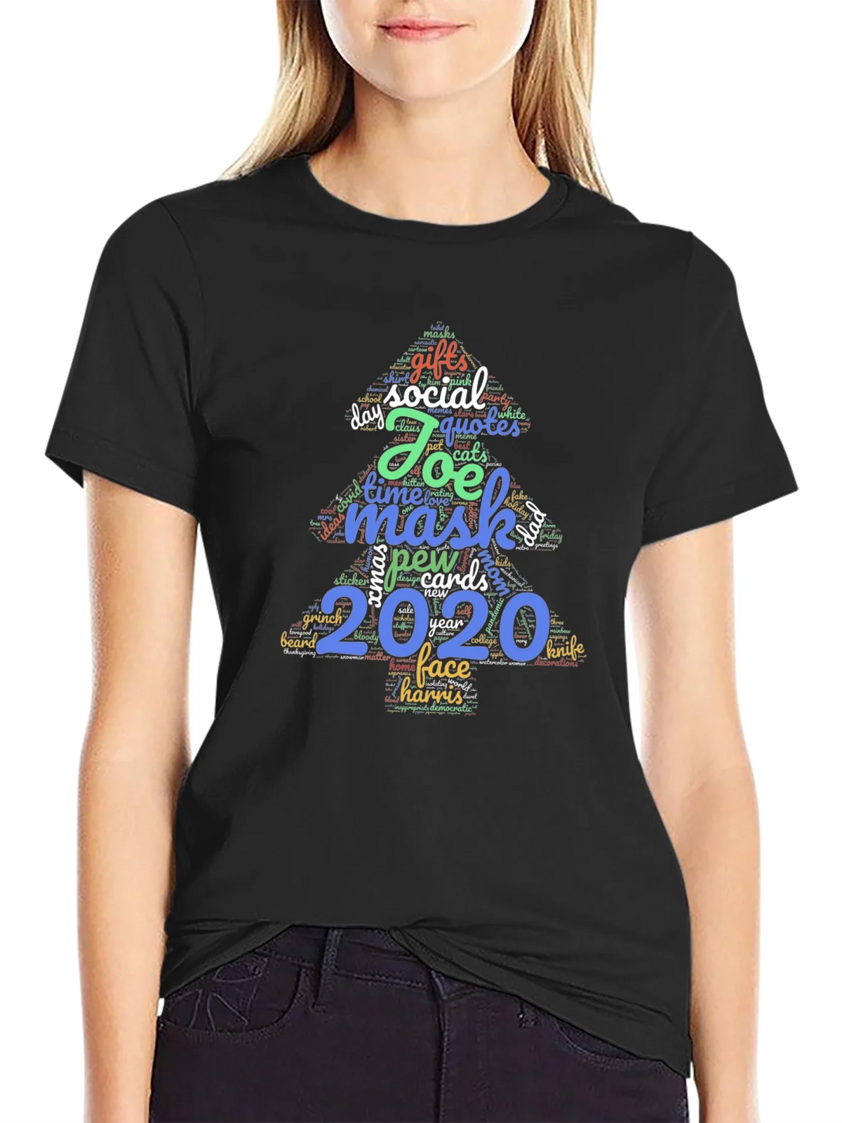 Festive 2020 Holiday Word Art T-Shirt product image 2