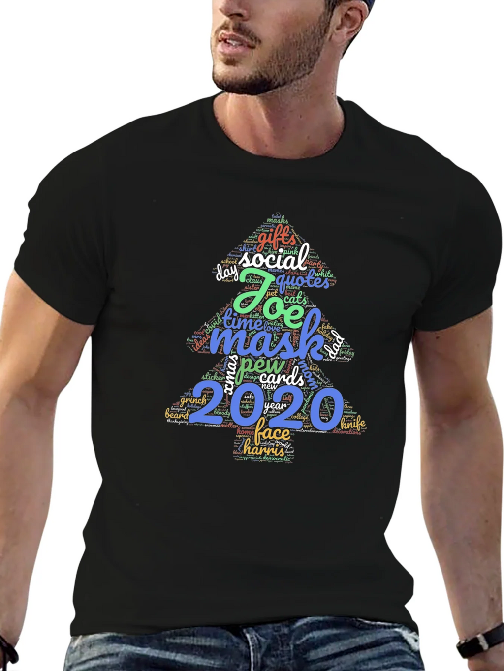 Festive 2020 Holiday Word Art T-Shirt product image 6