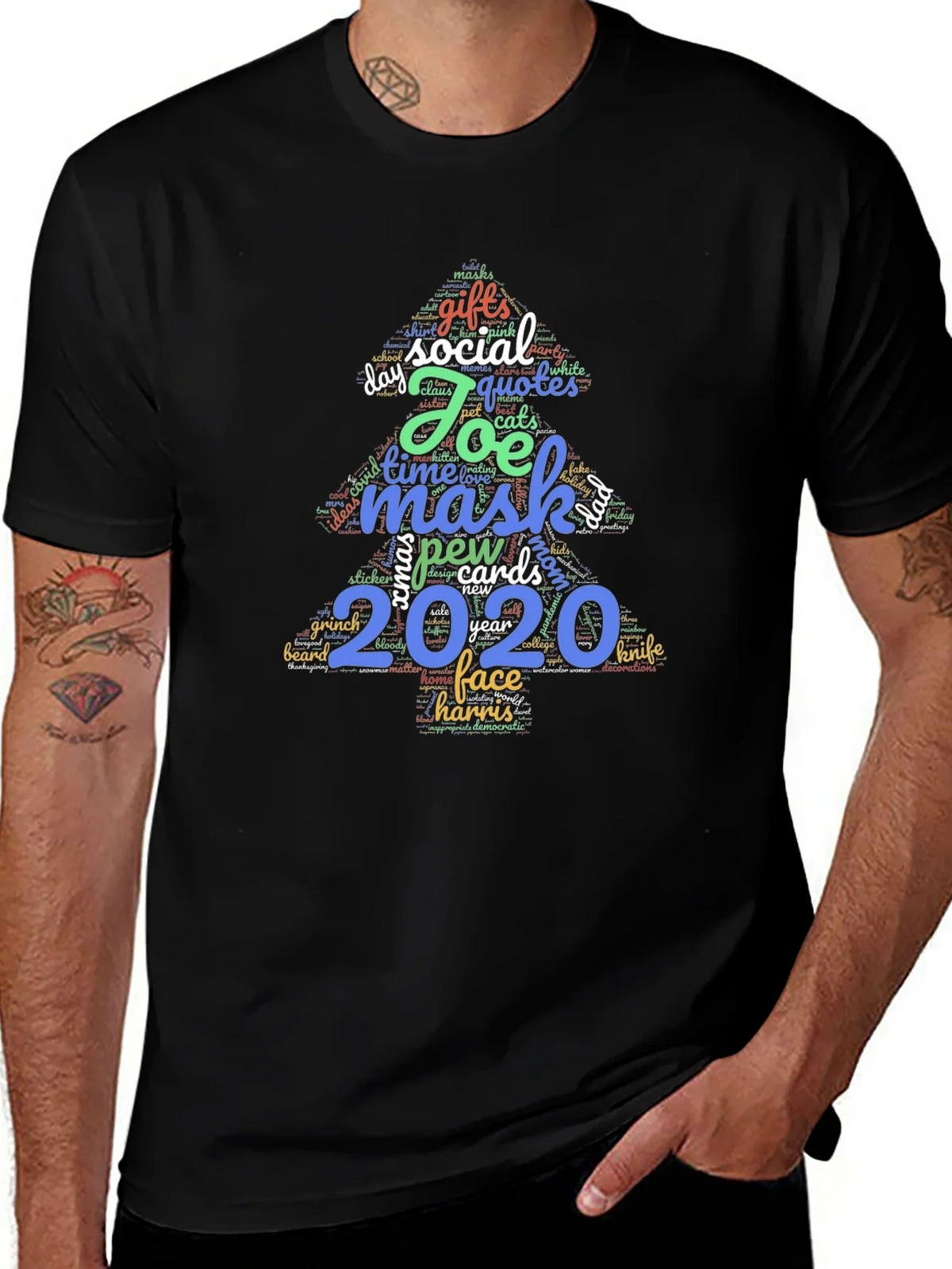 Festive 2020 Holiday Word Art T-Shirt product image 1