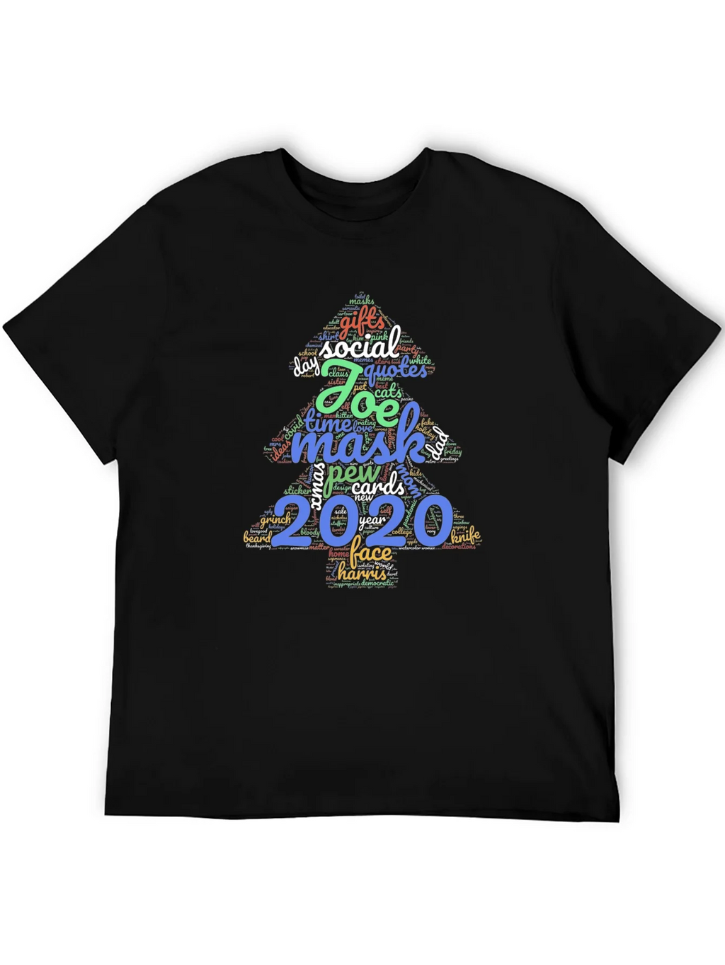Festive 2020 Holiday Word Art T-Shirt product image 5