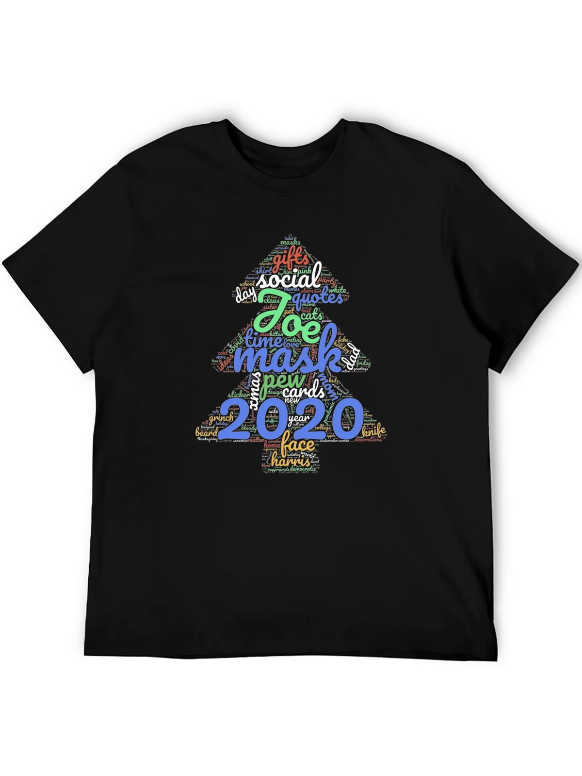 Festive 2020 Holiday Word Art T-Shirt product image 5