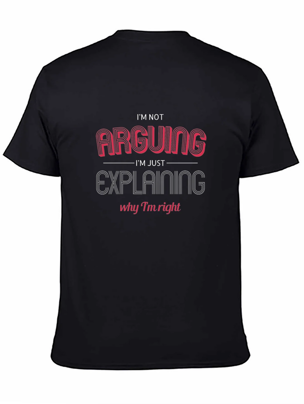 Arguing? Funny Graphic Tee - Mens Black T-Shirt product image 4