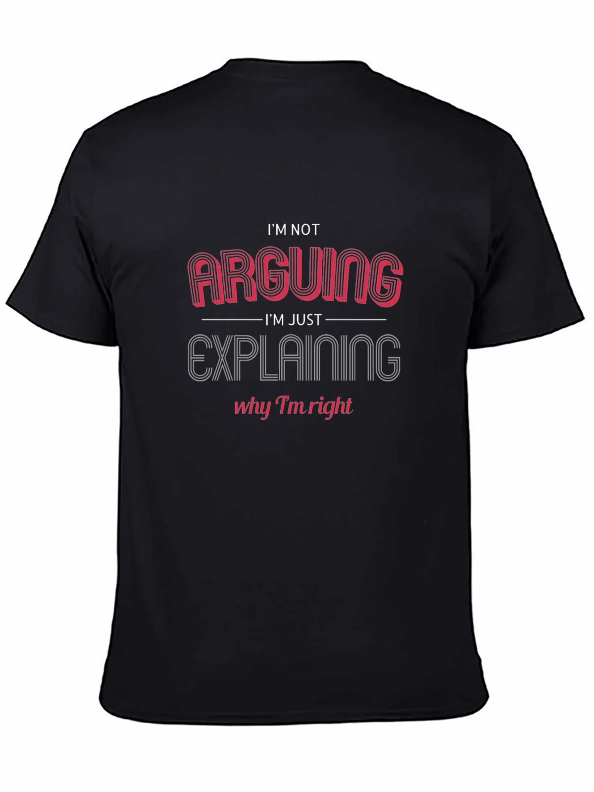 Arguing? Funny Graphic Tee - Mens Black T-Shirt product image 4