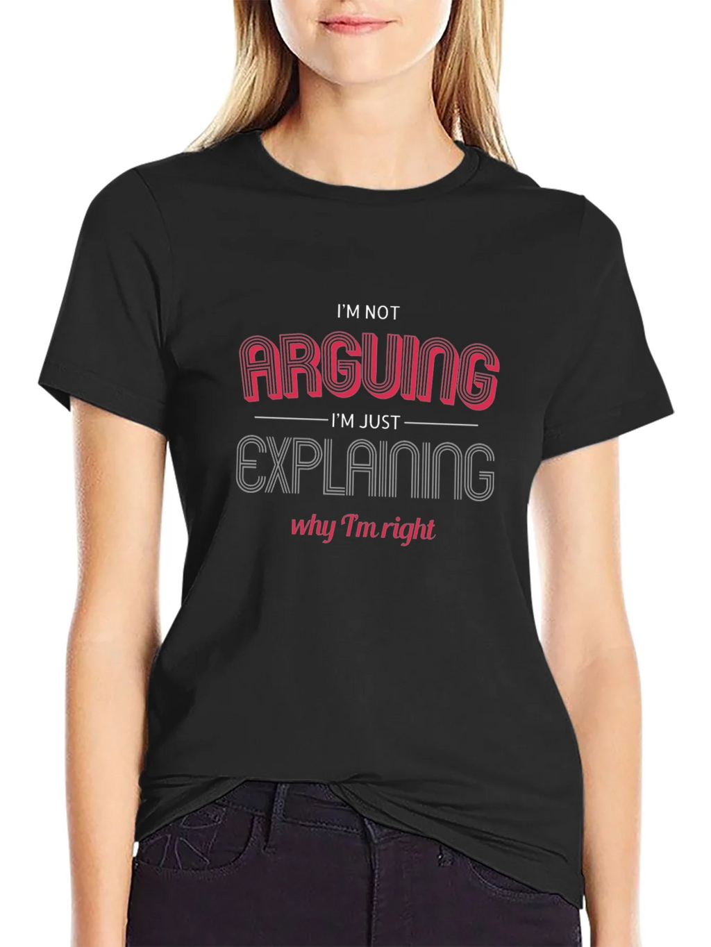 Arguing? Funny Graphic Tee - Mens Black T-Shirt product image 2