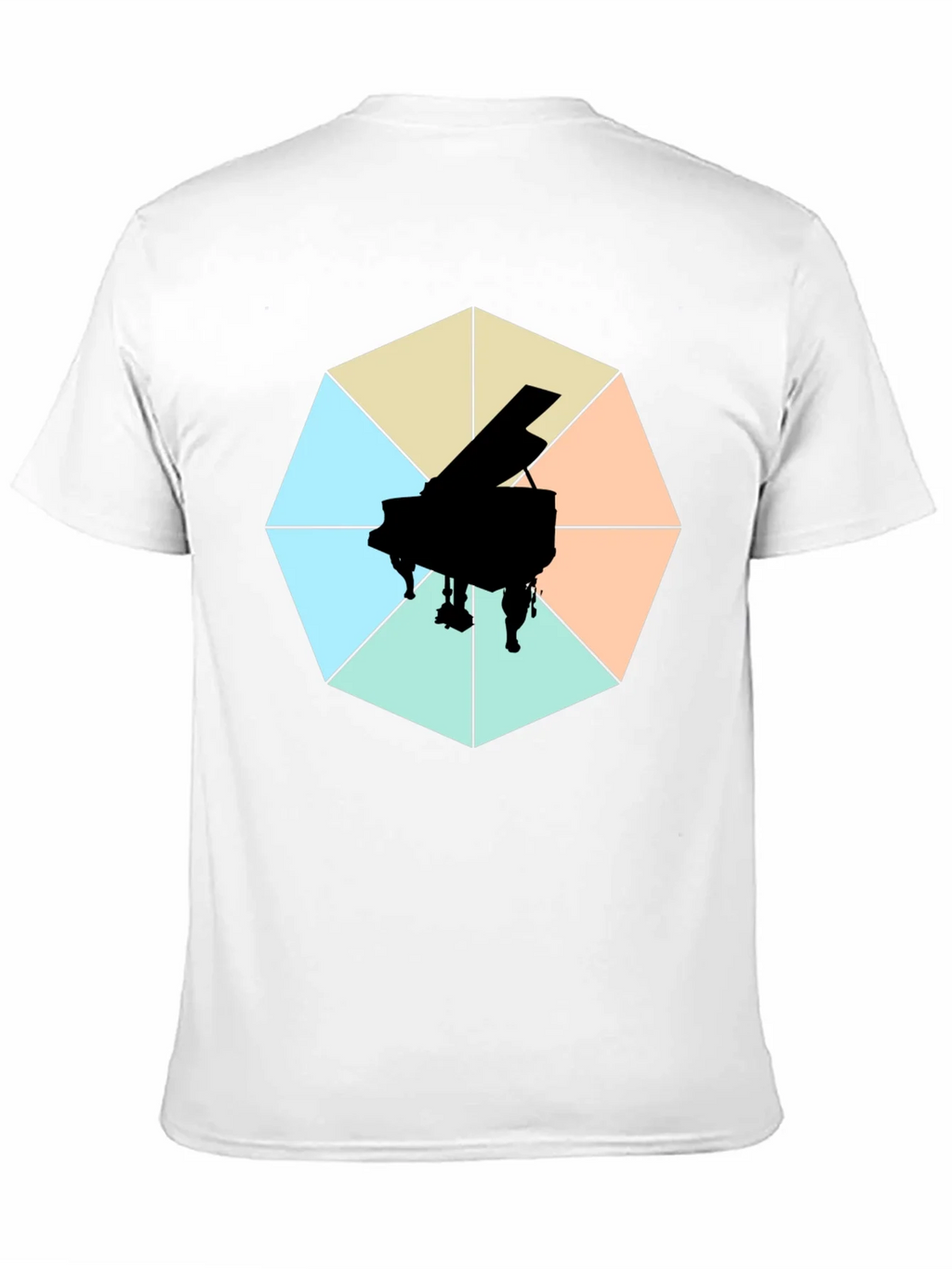 Geometric Piano Graphic Tee - Modern Musical Style product image 10