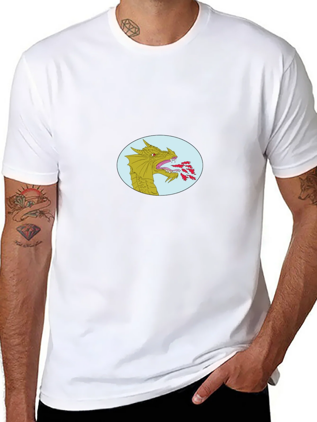 Dragon Fire T-Shirt - Black Cotton Blend product image 7