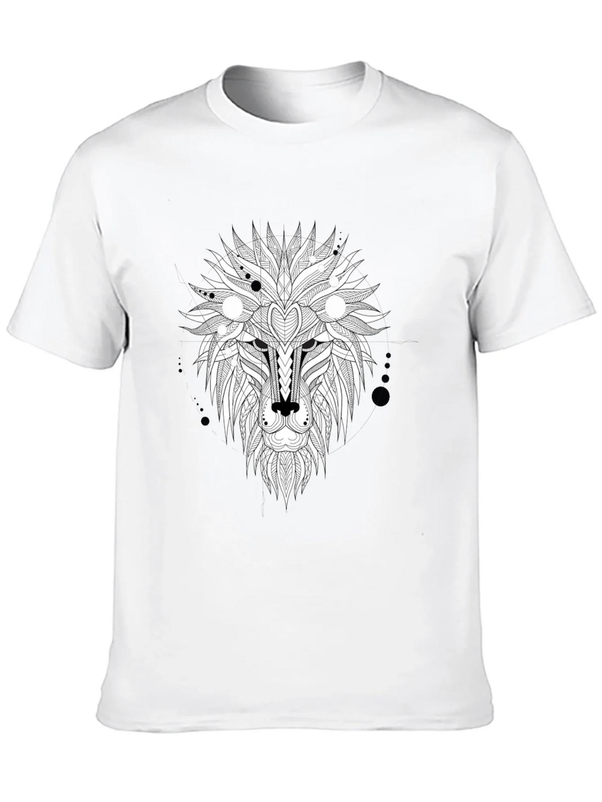 Abstract Lion Head Graphic Tee - Black product image 9