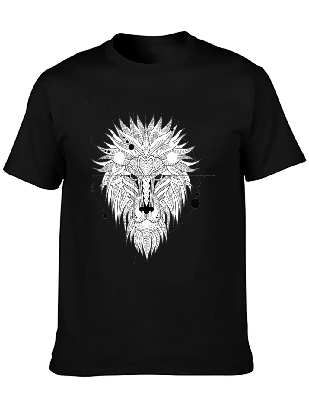 Abstract Lion Head Graphic Tee - Black product image 3